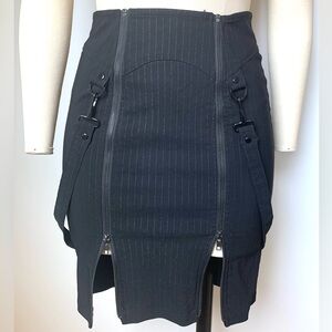 Vintage Lip Service pinstripe pencil skirt.